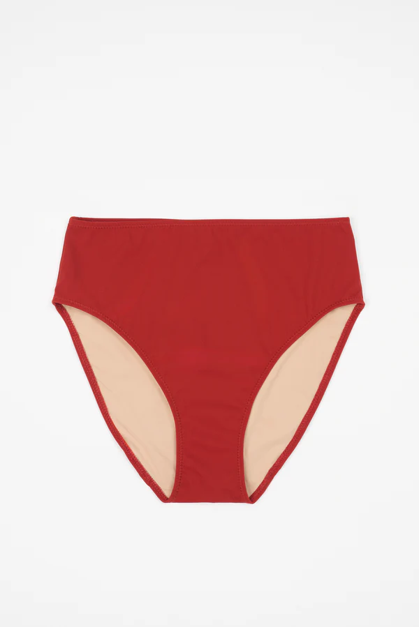else Essential High Waist Bikini Bottom | Crimson