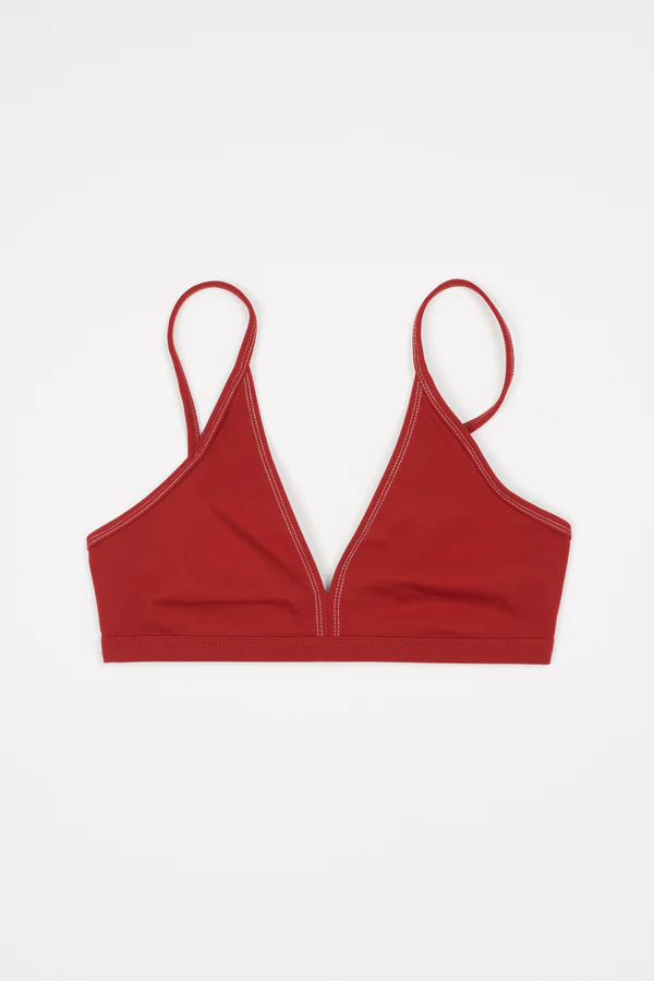 else Juliette Triangle Soft Bikini Top | Crimson
