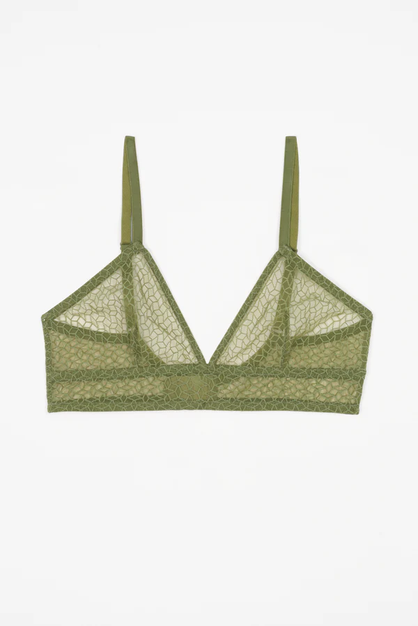 else Kaleidoscope Soft Triangle Bra | Olive