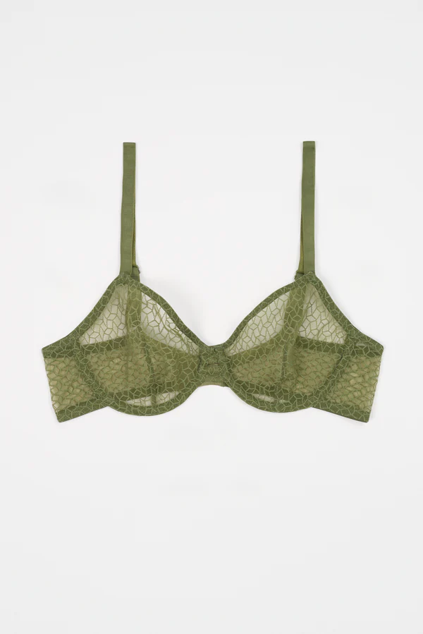 else Kaleidoscope Underwire Bra | Olive