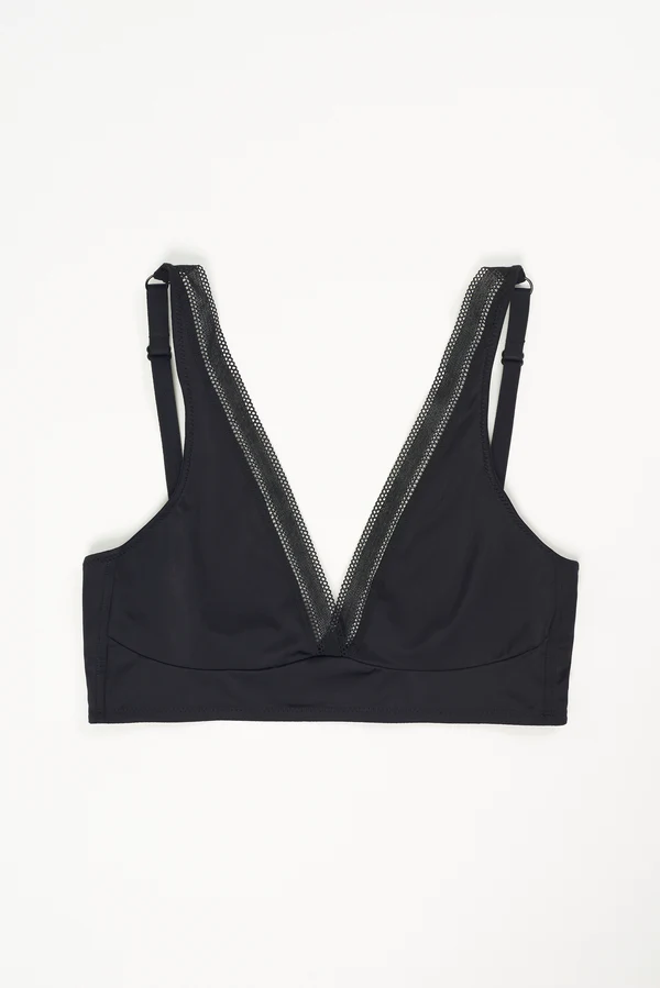 Else Nano Soft Cup Plunge Bra | Black
