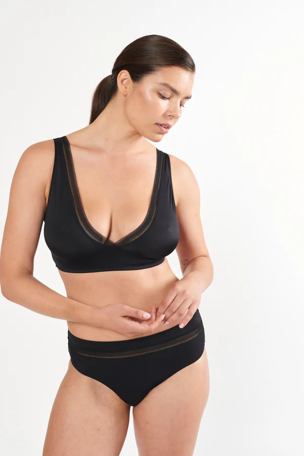 Else Nano Soft Cup Plunge Bra | Black
