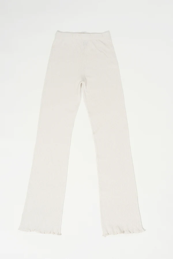 else Pointelle Flare Pants | Chalk