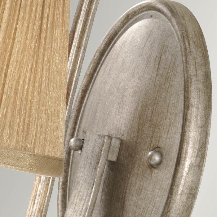 elstead Lighting Abbey 1 Light Wall Light - Silver Sand