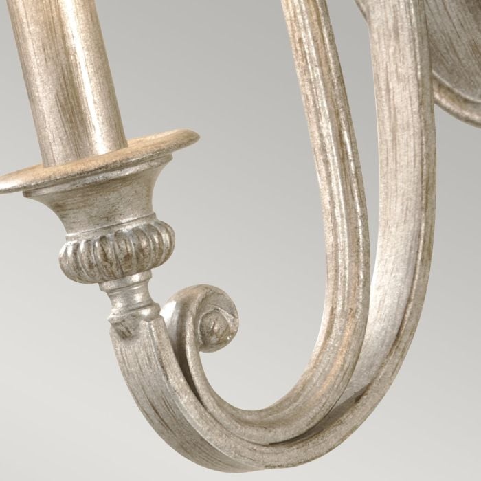 elstead Lighting Abbey 1 Light Wall Light - Silver Sand