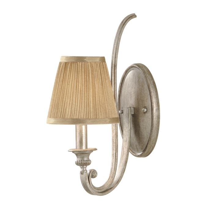 elstead lighting Abbey 1 Light Wall Light - Silver Sand