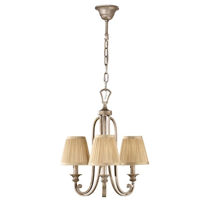 Elstead Lighting Abbey 3 Light Chandelier - Silver Sand