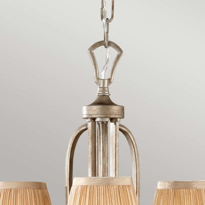 Elstead Lighting Abbey 3 Light Chandelier - Silver Sand