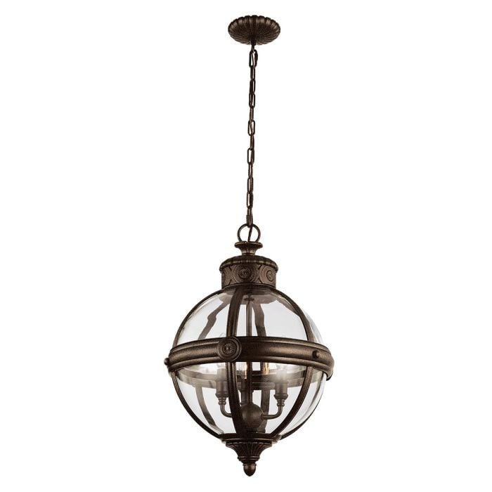 elstead lighting Adams 3 Light Pendant Chandelier - British Bronze