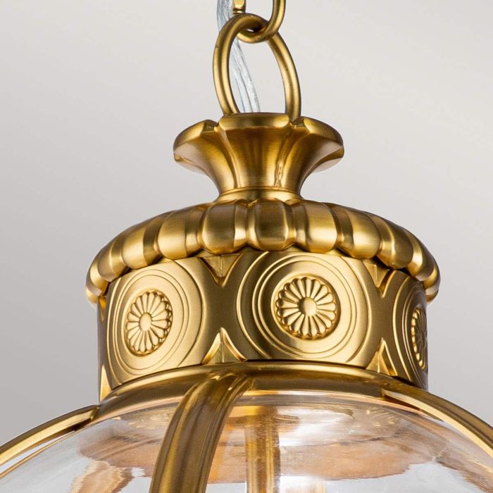 Elstead Lighting Adams 3 Light Pendant Chandelier - Burnished Brass