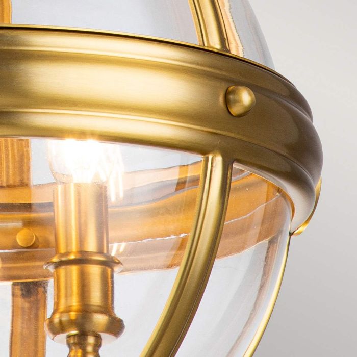 Elstead Lighting Adams 3 Light Pendant Chandelier - Burnished Brass