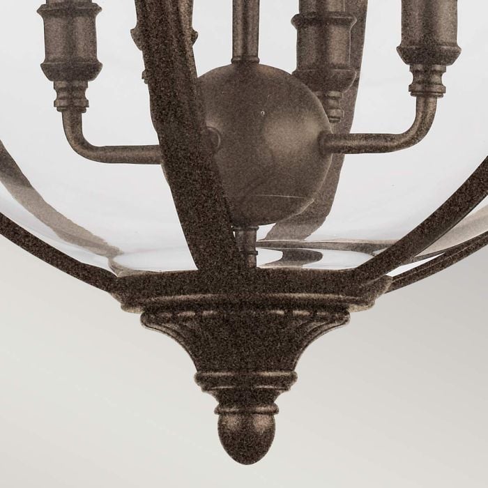 Elstead Lighting Adams 4 Light Pendant Chandelier - British Bronze