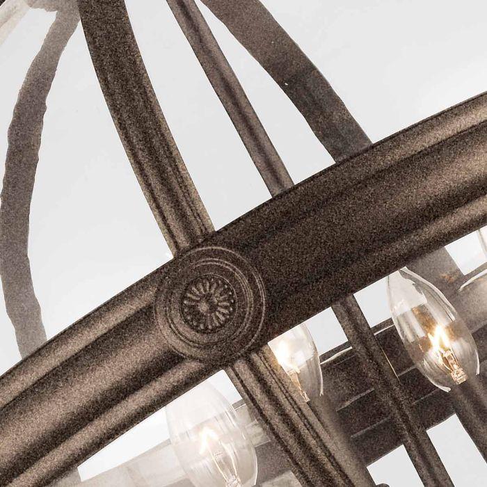 Elstead Lighting Adams 4 Light Pendant Chandelier - British Bronze