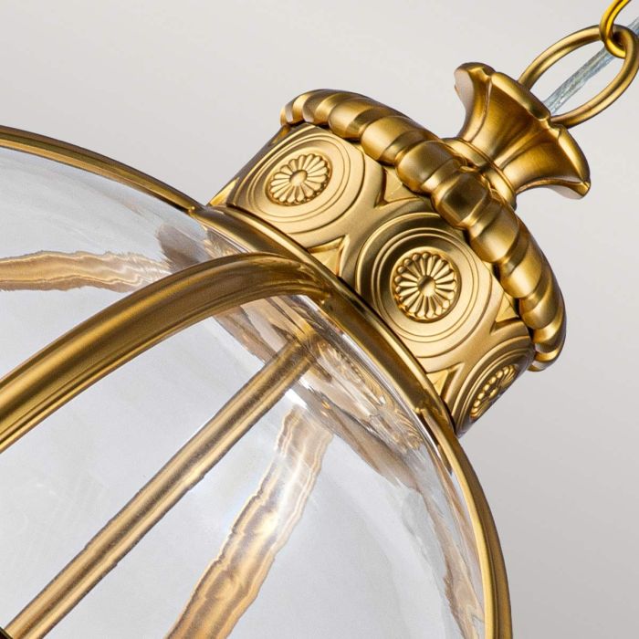 Elstead Lighting Adams 4 Light Pendant Chandelier - Burnished Brass