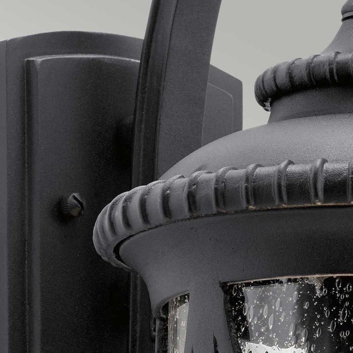 Elstead Lighting Admirals Cove 1 Light Medium Wall Lantern - Textured Black