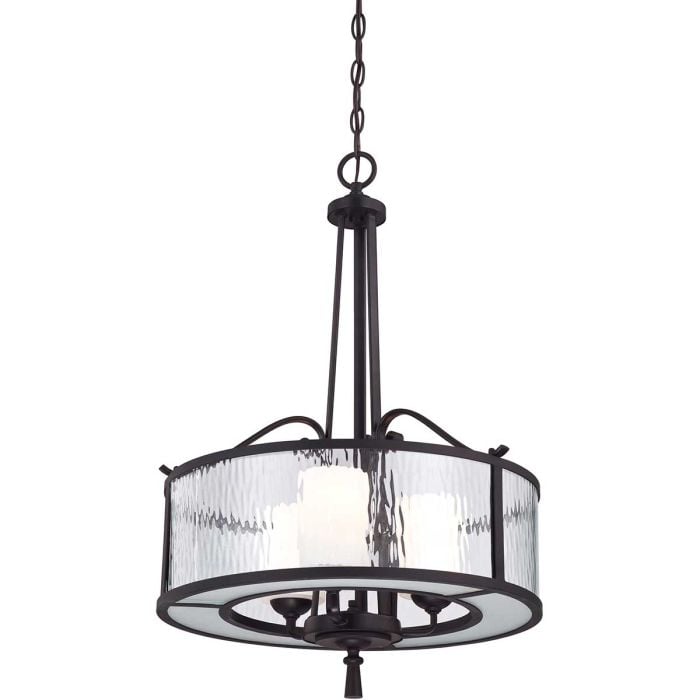 Elstead Lighting Adonis 3 Light Pendant - Dark Cherry