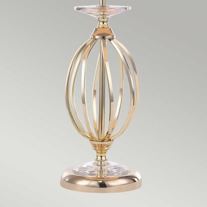 Elstead Lighting Aegean 1 Light Table Lamp - Polished Brass With Ivory Shade
