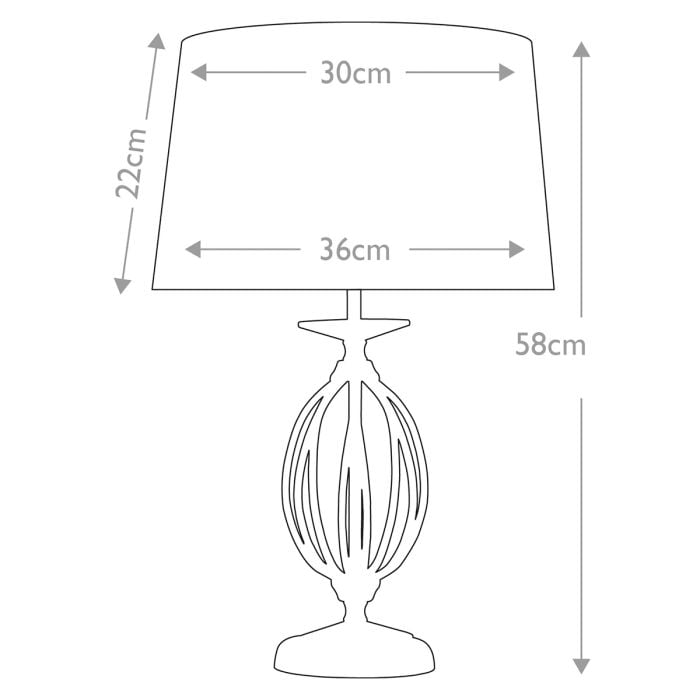 Elstead Lighting Aegean 1 Light Table Lamp - Polished Brass With Ivory Shade