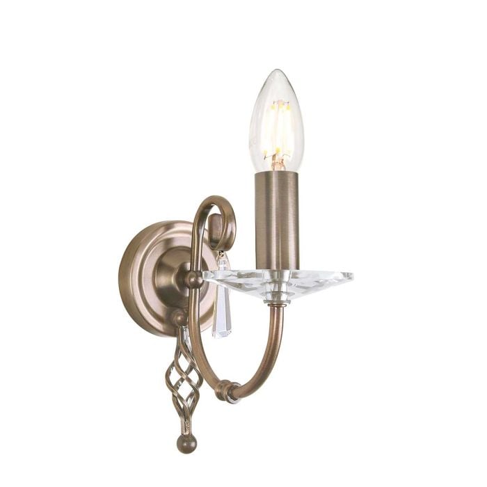 elstead lighting Aegean 1 Light Wall Light - Aged Brass