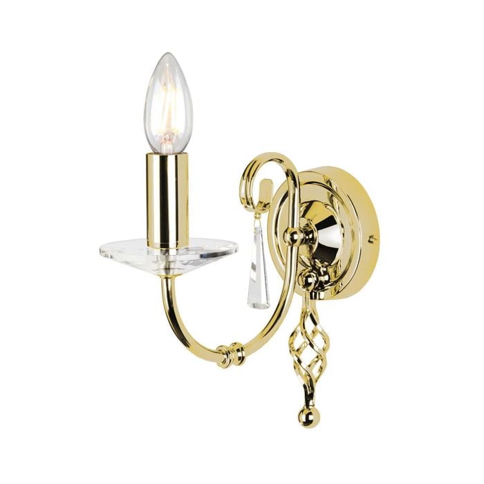 elstead lighting Aegean 1 Light Wall Light - Polished Brass