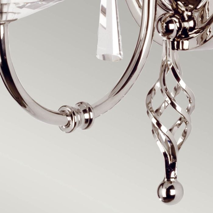Elstead Lighting Aegean 1 Light Wall Light - Polished Nickel