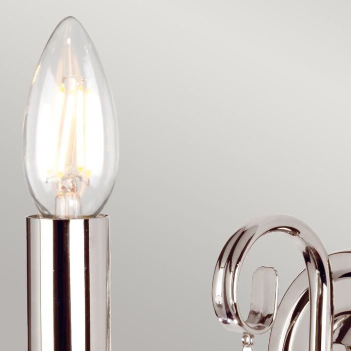 Elstead Lighting Aegean 1 Light Wall Light - Polished Nickel