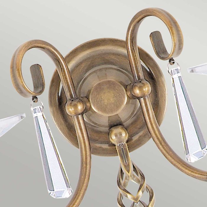 Elstead Lighting Aegean 2 Light Wall Light - Aged Brass