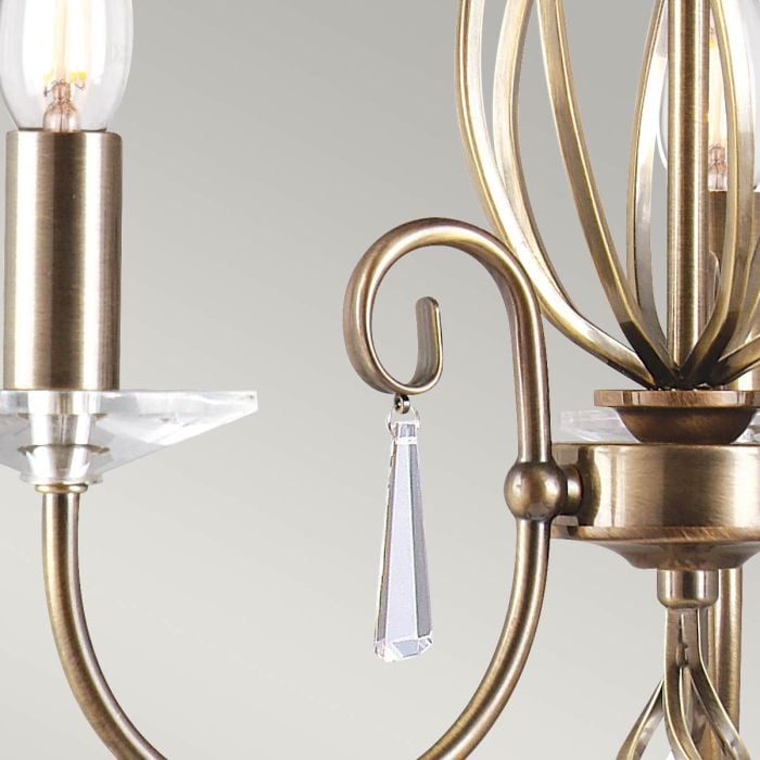 Elstead Lighting Aegean 3 Light Chandelier - Aged Brass