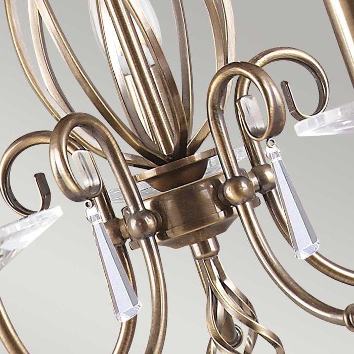 Elstead Lighting Aegean 5 Light Chandelier - Aged Brass