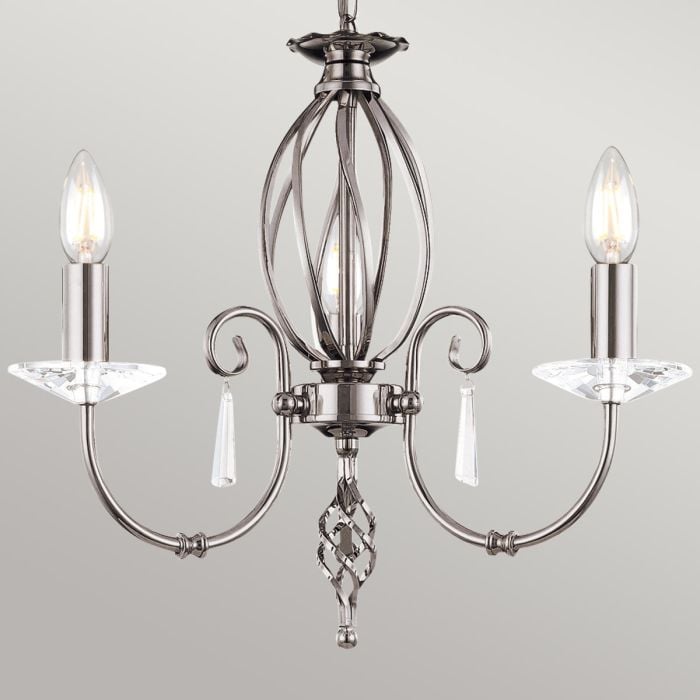 Elstead Lighting Aegean 5 Light Chandelier - Polished Nickel