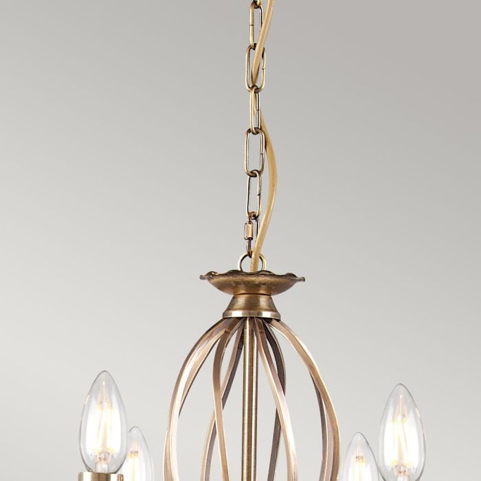 Elstead Lighting Aegean 8 Light Chandelier - Aged Brass