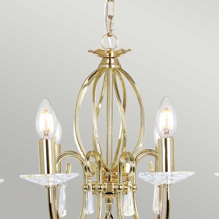 Elstead Lighting Aegean 8 Light Chandelier - Polished Brass
