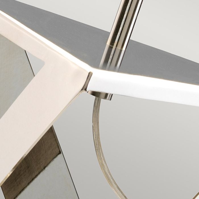 Elstead Lighting Aegeus 1 Light Table Lamp - Polished Nickel With Silver Shade