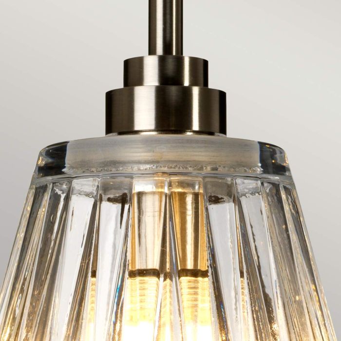 Elstead Lighting Agatha 1 Light Pendant - Brushed Nickel