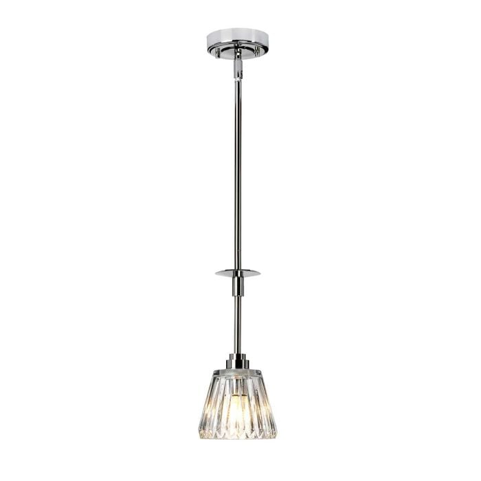 elstead lighting Agatha 1 Light Pendant - Polished Chrome