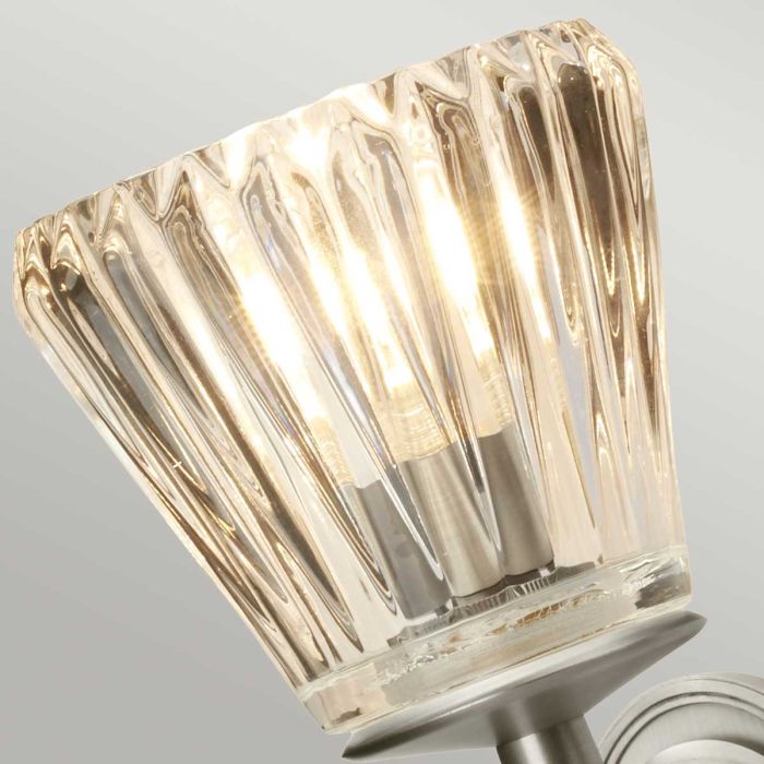 Elstead Lighting Agatha 2 Light Wall Light - Brushed Nickel