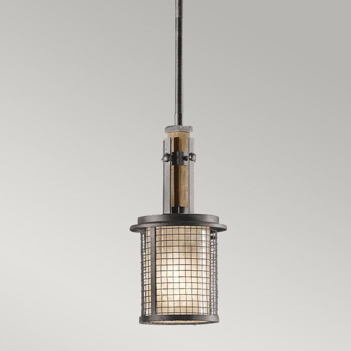 Elstead Lighting Ahrendale 1 Light Mini Pendant - Anvil Iron