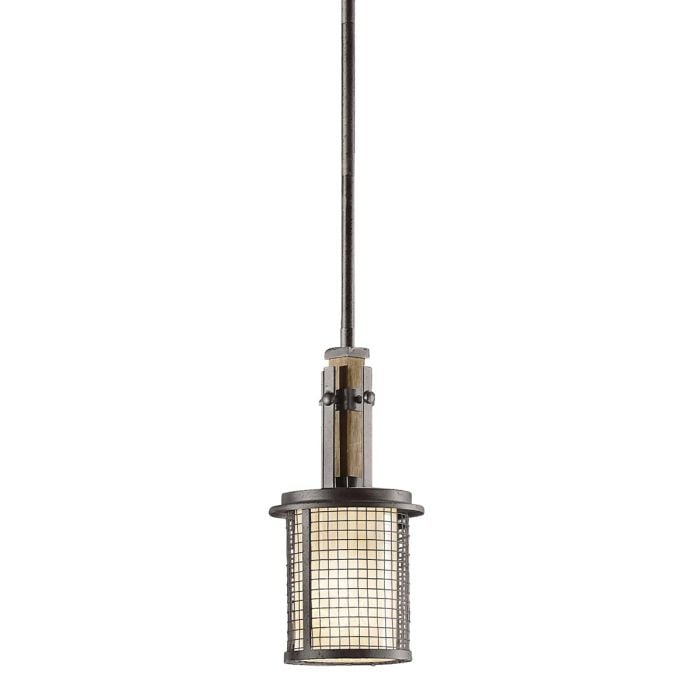 elstead lighting Ahrendale 1 Light Mini Pendant - Anvil Iron