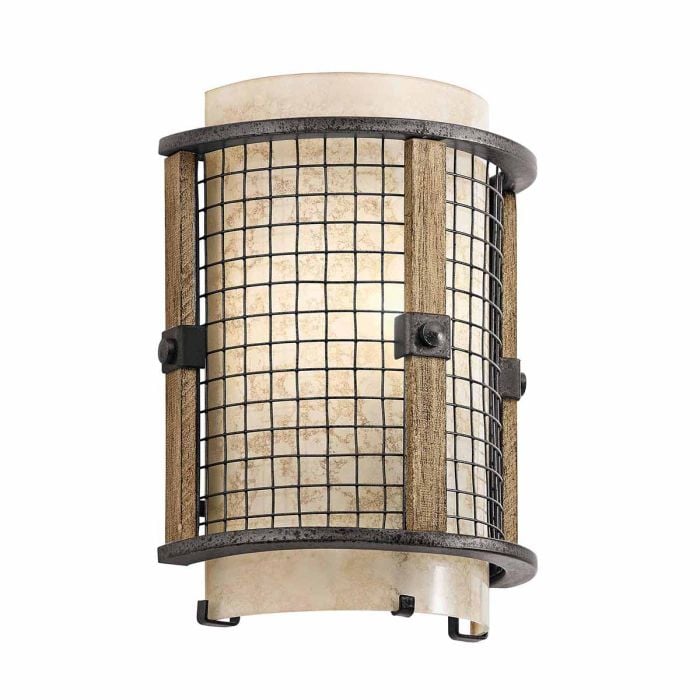 elstead lighting Ahrendale 1 Light Wall Light - Anvil Iron