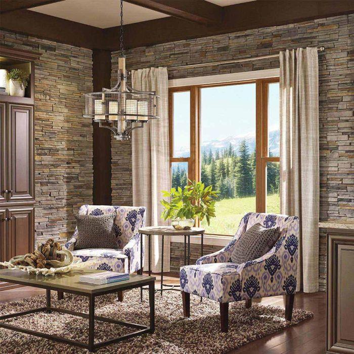 Elstead Lighting Ahrendale 3 Light Duo-Mount Chandelier - Anvil Iron