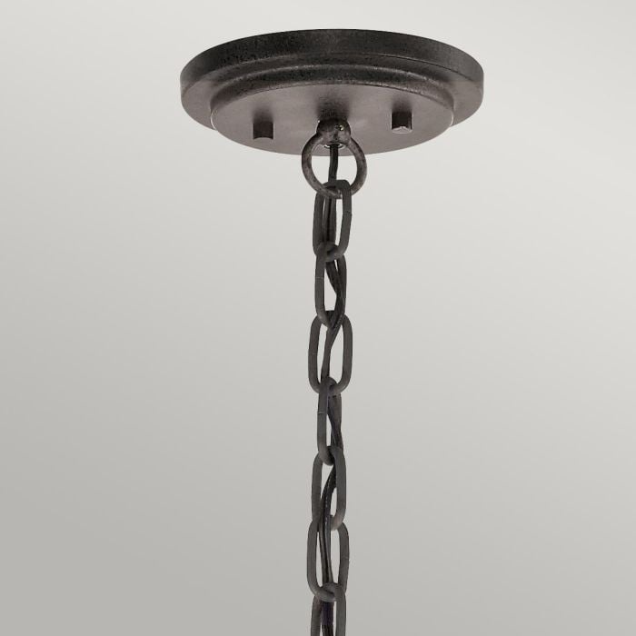 Elstead Lighting Ahrendale 3 Light Duo-Mount Chandelier - Anvil Iron