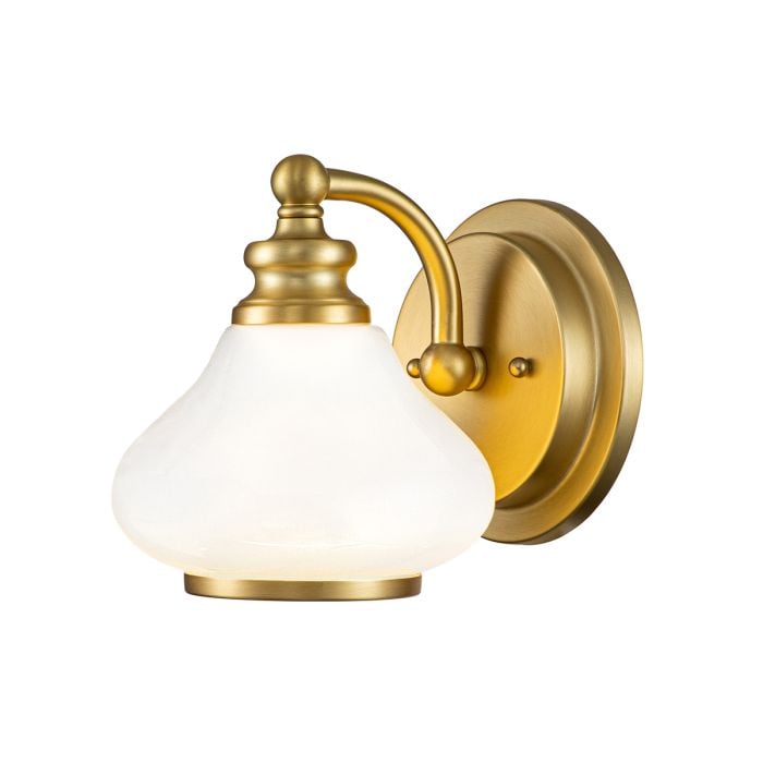 elstead lighting Ainsley 1 Light Wall Light - Brushed Brass