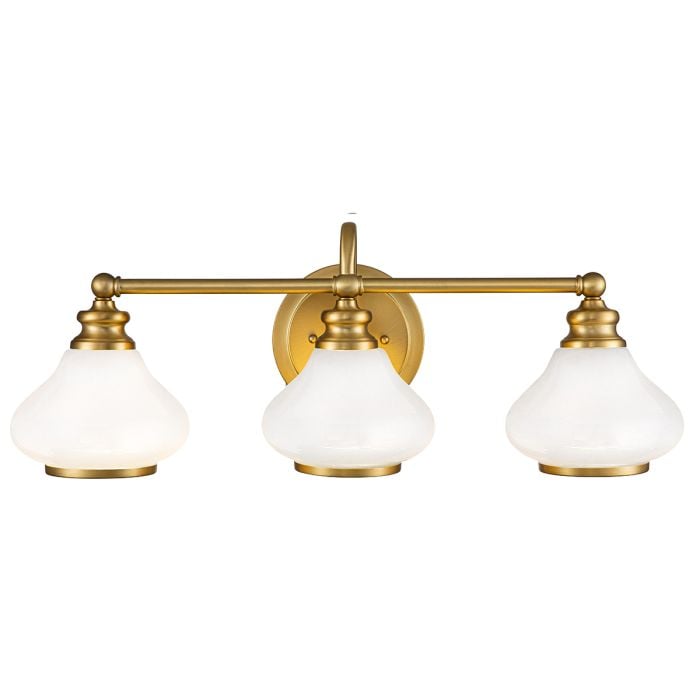elstead lighting Ainsley 3 Light Wall Light - Brushed Brass