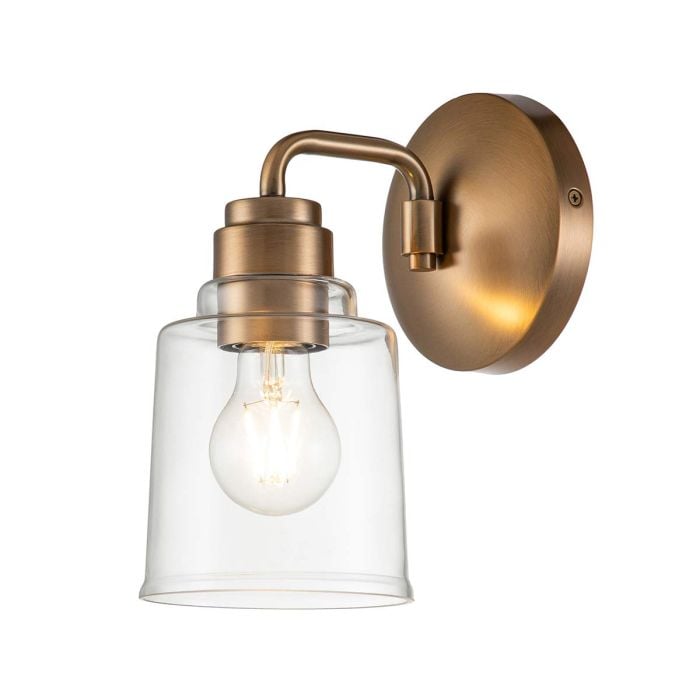 Elstead Lighting Aivian 1 Light Wall Light - Weathered Brass