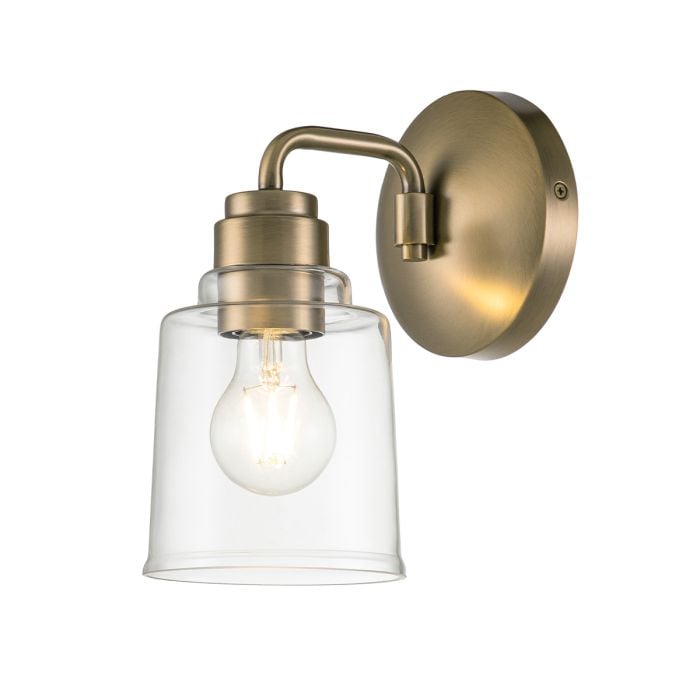 elstead lighting Aivian 1 Light Wall Light - Weathered Brass