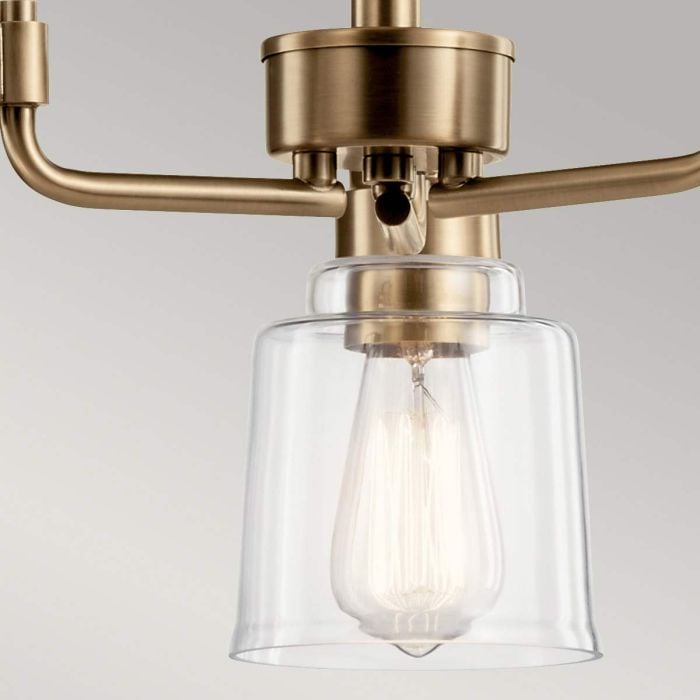 Elstead Lighting Aivian 3 Light Chandelier - Weathered Brass