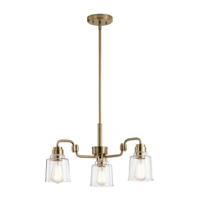 elstead lighting Aivian 3 Light Chandelier - Weathered Brass