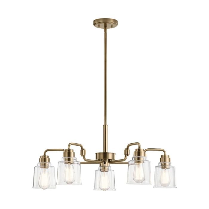 elstead lighting Aivian 5 Light Chandelier - Weathered Brass