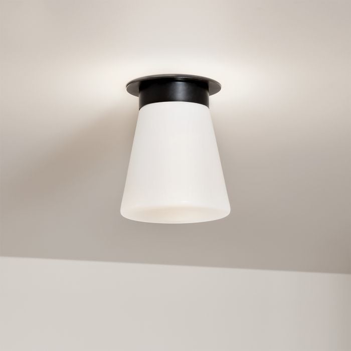 Elstead Lighting Albers Flush 1 Lt Ceiling Light - Black