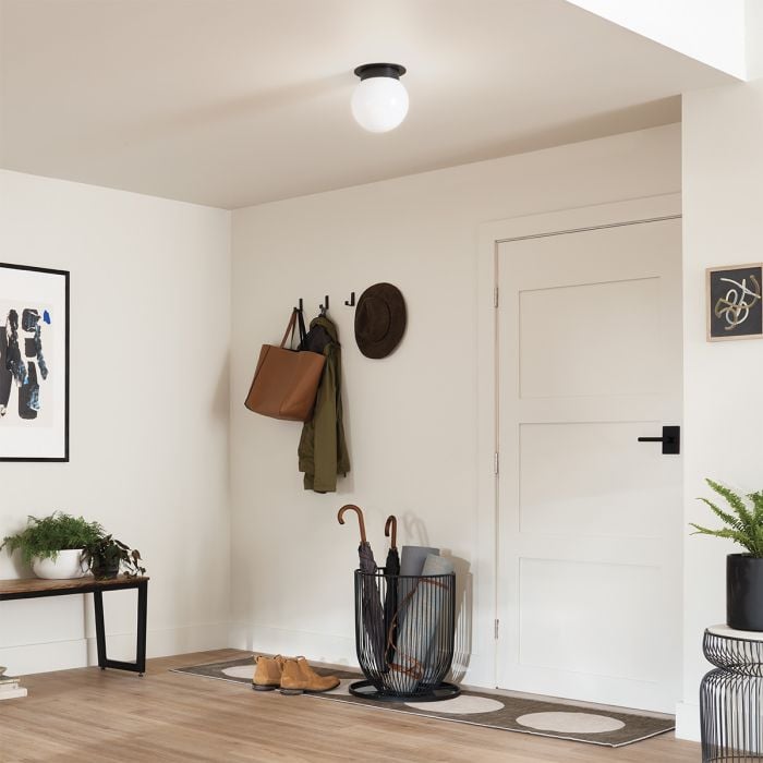 Elstead Lighting Albers Flush 1 Lt Ceiling Light - Black